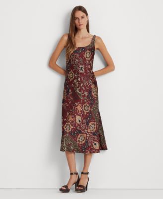 Lauren Ralph Lauren - Women's Printed Satin Sleeveless Dress