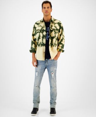 GUESS - Men's Abstract Print Long-Sleeve Shirt-Jacket