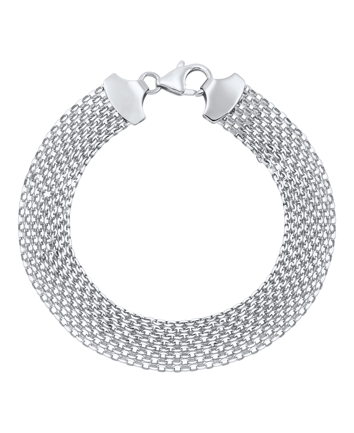 Macy's Wide Bismark Link Chain Bracelet In Silver