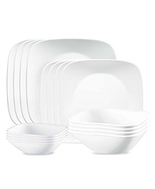 Vivid White 16 Piece Dinnerware Set, Service for 4