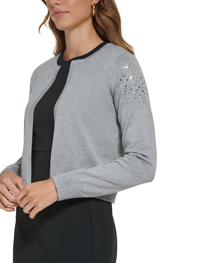 DKNY Sequin Shoulder Shrug Macy s