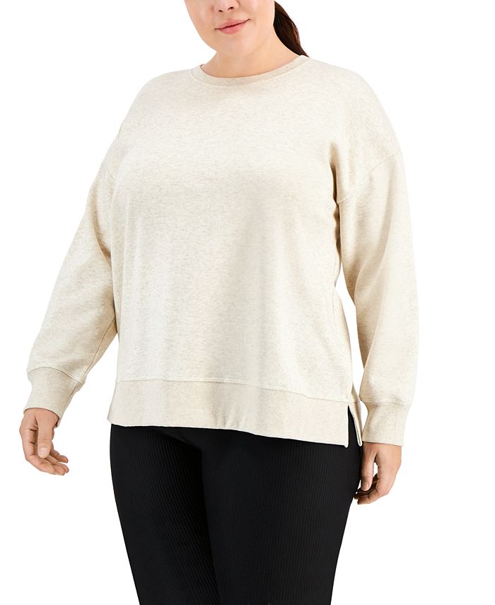 ID Ideology Plus Size Solid Crewneck Sweatshirt Created for