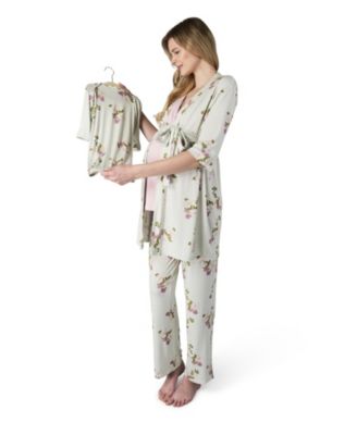 Maternity Analise During & After 5-Piece Maternity/Nursing Sleep Set