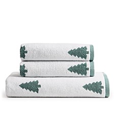 Holiday Pine Trees Bath Towels, Created for Macy's
