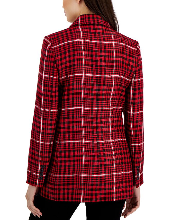 Tahari ASL Women's Houndstooth FauxDoubleBreasted Jacket Macy's