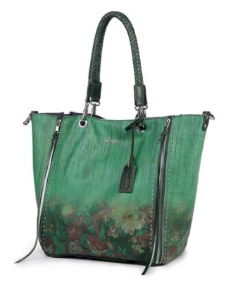 Women's Barracuda Hand Painted Clasp Closure Tote Bag