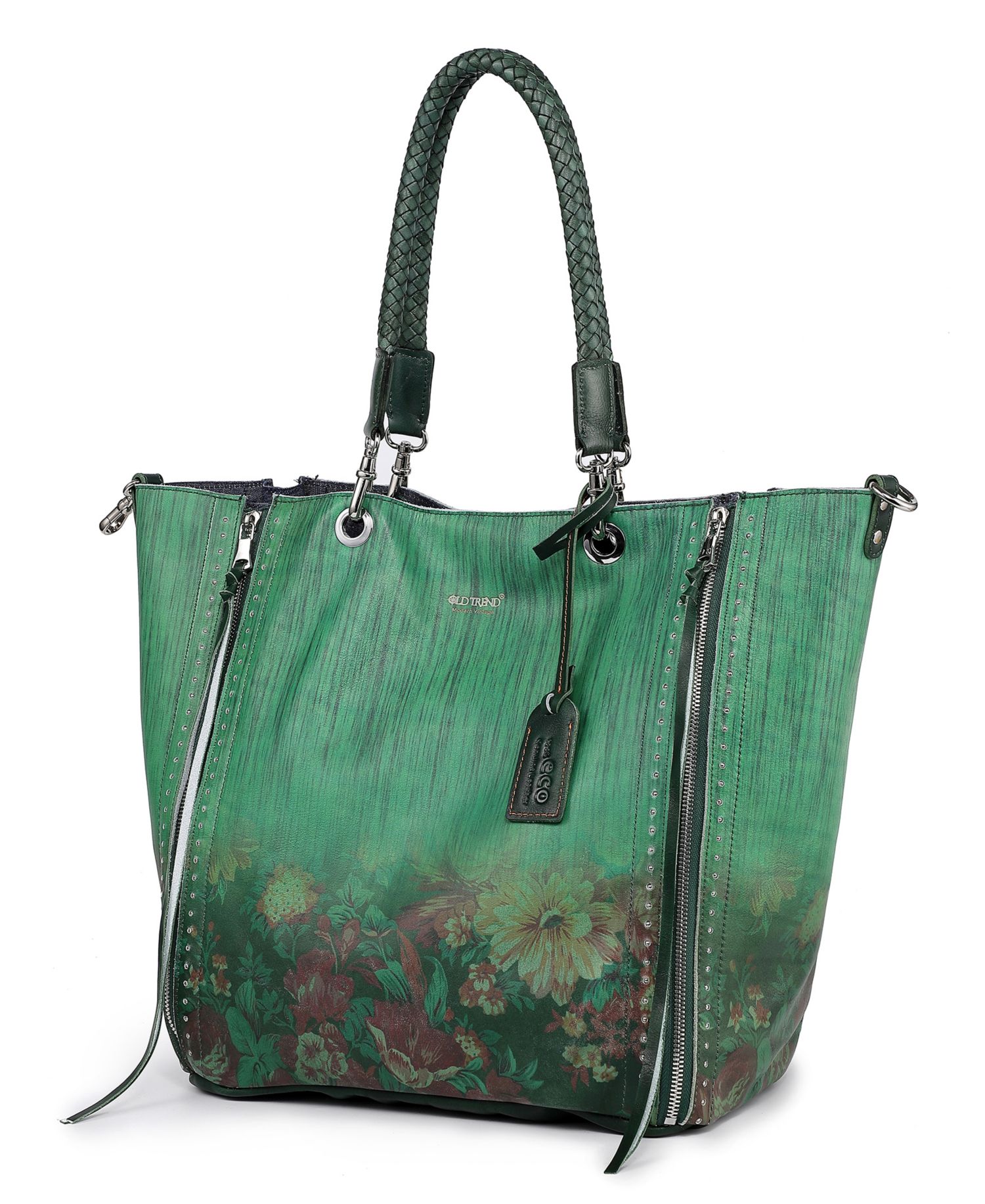 Women's Barracuda Hand Painted Clasp Closure Tote Bag