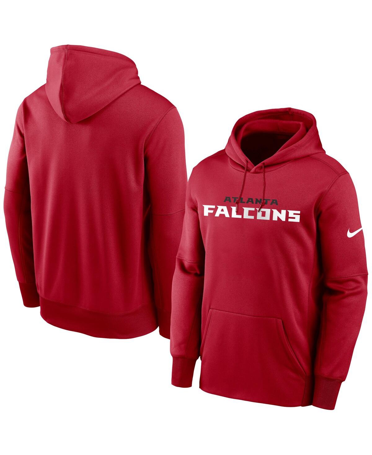 Shop Nike Men's  Red Atlanta Falcons Fan Gear Wordmark Performance Pullover Hoodie