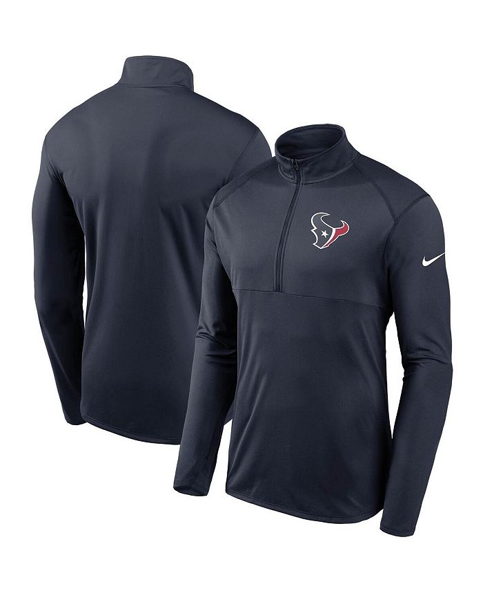 Nike Men's Navy Houston Texans Fan Gear Element Performance HalfZip
