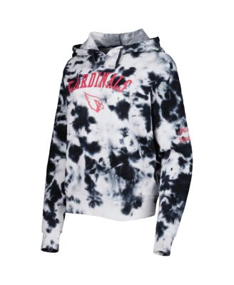 Women's Black Arizona Cardinals Cloud Dye Fleece Pullover Hoodie