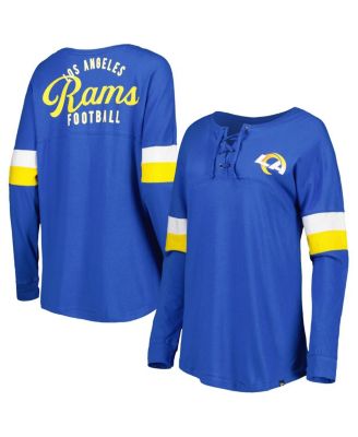 Men's New Era Royal Los Angeles Rams Current Day Long Sleeve Hoodie T-Shirt