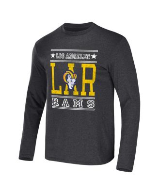 Men's NFL x Darius Rucker Collection by Heathered Charcoal Los Angeles Rams Long Sleeve T-shirt