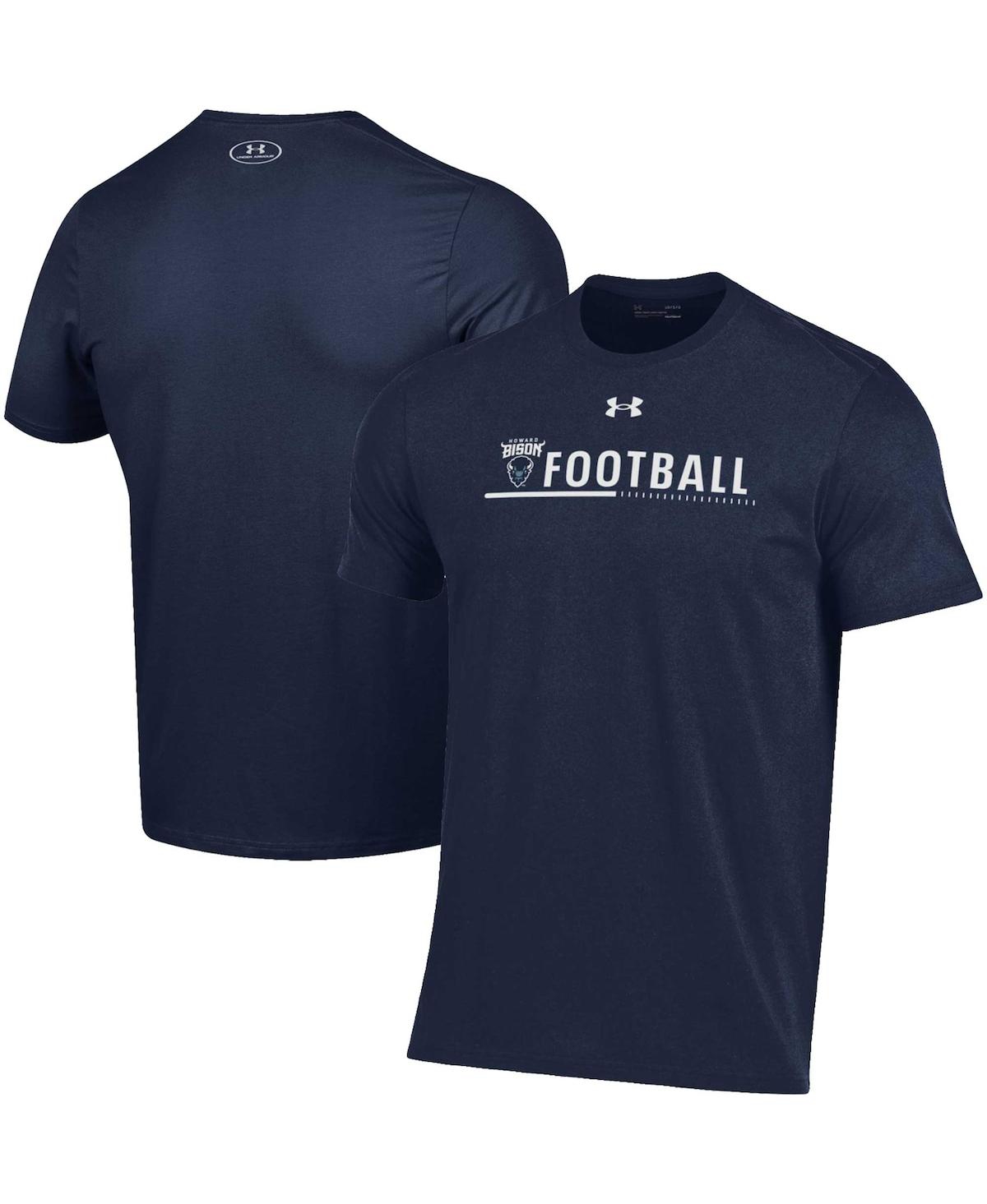 Shop Under Armour Men's  Navy Howard Bison 2022 Sideline Football Performance Cotton T-shirt