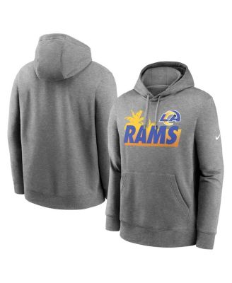 Men's Heathered Gray Los Angeles Rams Local Pullover Hoodie