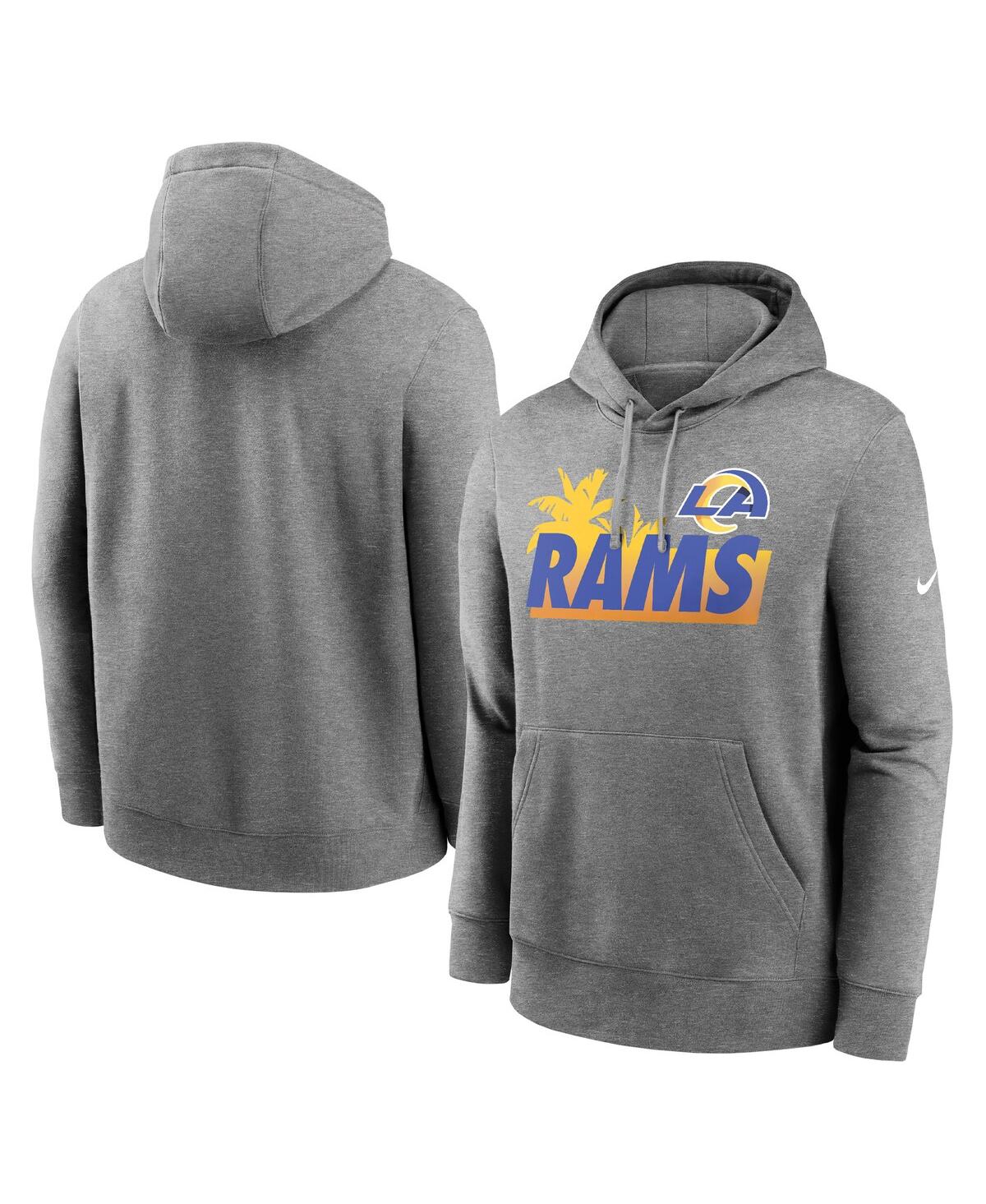 Men's NikeLos Angeles Rams Local Pullover Hoodie - Heathered Gray