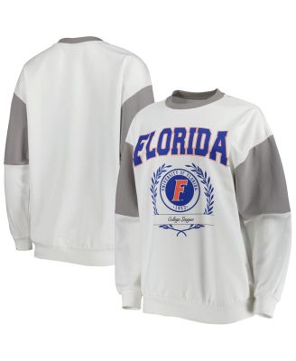Women's Gray Florida Gators It's A Vibe Dolman Pullover Sweatshirt