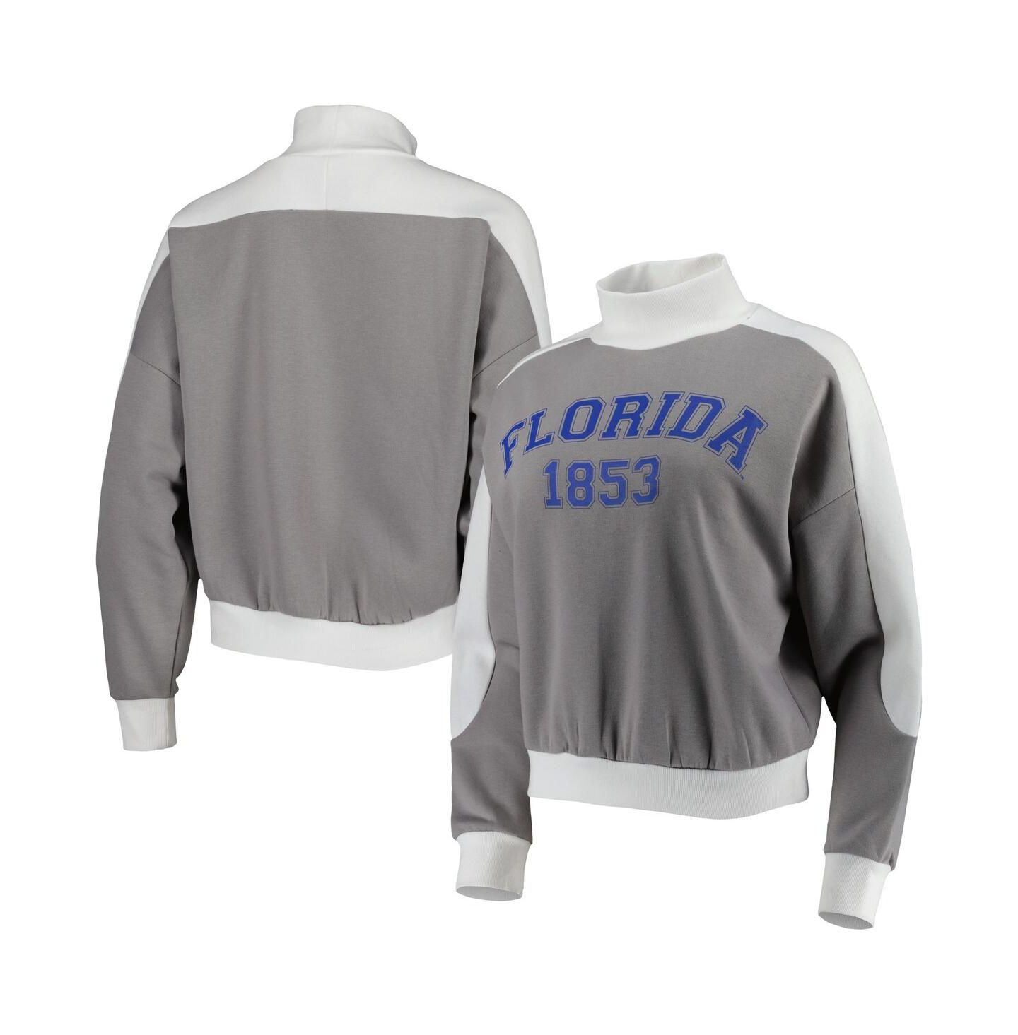 Женская толстовка Gameday Couture Gray Florida Gators Make it a Mock Sporty Pullover — фото 2