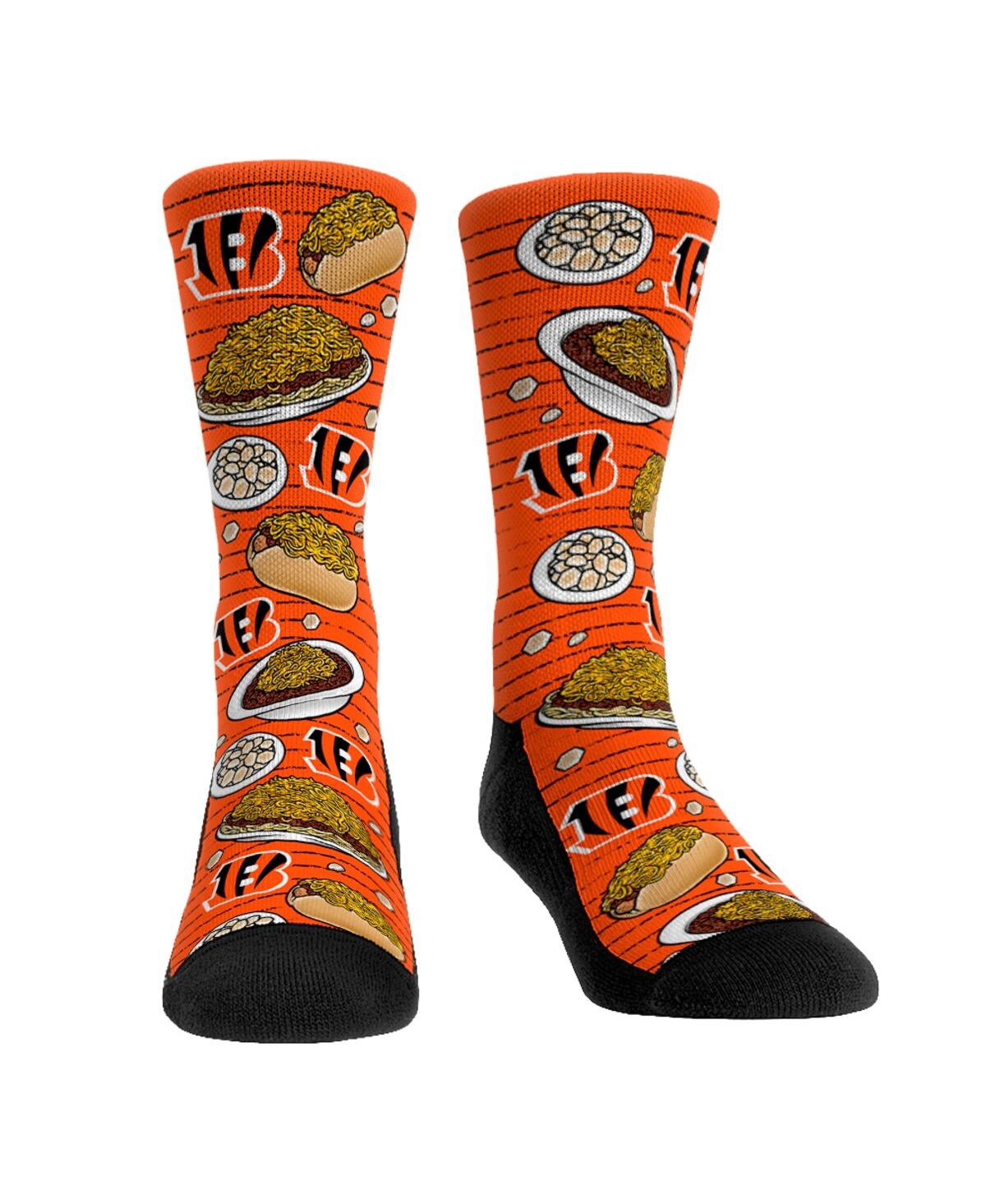 Men's Rock Em Socks Cincinnati Bengals Localized Food Crew Socks - Orange