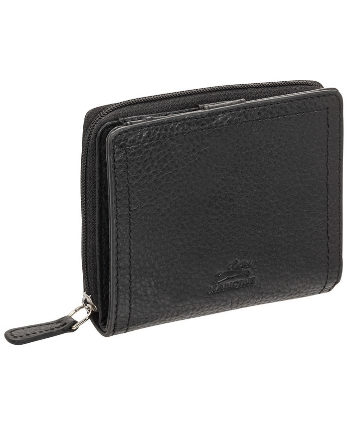 Mancini Women's Pebbled Collection RFID Secure Mini Clutch Wallet - Macy's