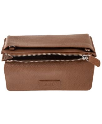 Women's Pebbled Collection RFID Secure Crossbody Wallet