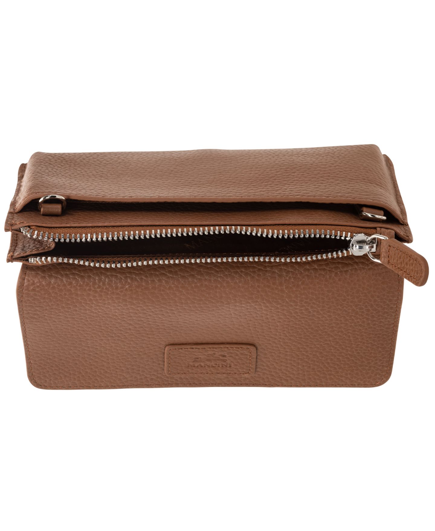 Женский кошелёк Mancini Pebbled Collection RFID Secure Crossbody, цвет: Верблюжий — фото 4