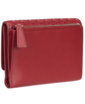 Women's Basket Weave Collection RFID Secure Mini Clutch Wallet