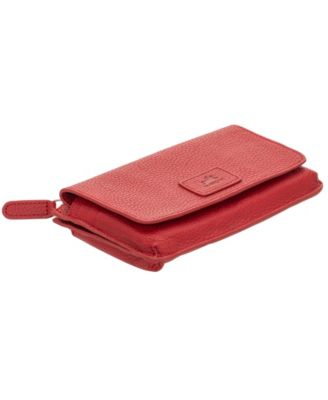 Women's Pebbled Collection RFID Secure Crossbody Wallet