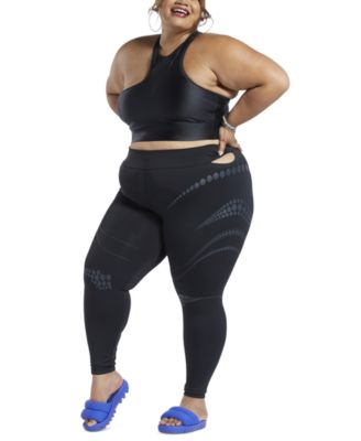 Reebok Plus Size Reebok x Cardi B Leggings Macy's