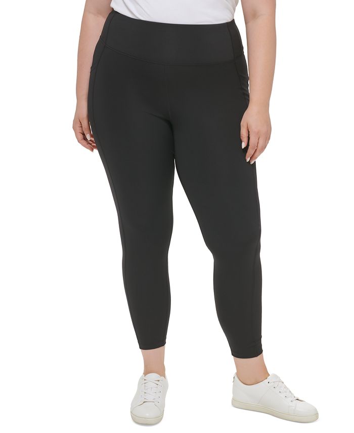 Calvin Klein Plus Size Solid Side-Pocket Pull-On Leggings & Reviews -  Activewear Plus - Women - Macy's
