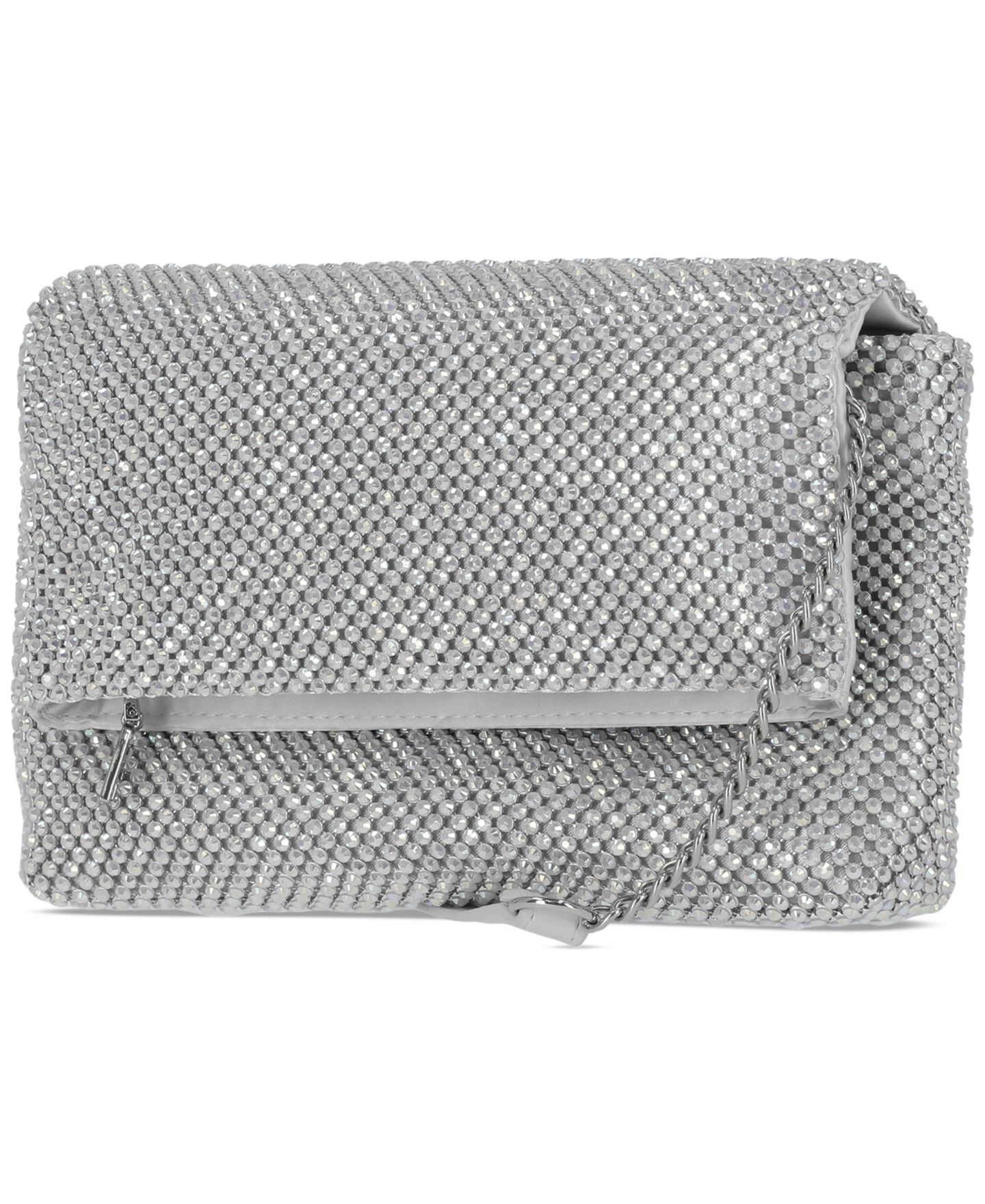 Женская сумка I.N.C. International Concepts Averry Mesh Crystal Crossbody, цвет: Серебряный сетчатый — фото 4