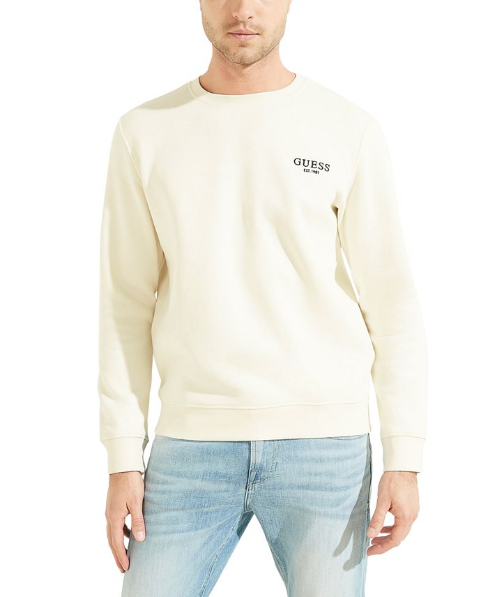 GUESS Men's Ermes Classic-Fit Embroidered Fleece Sweatshirt -