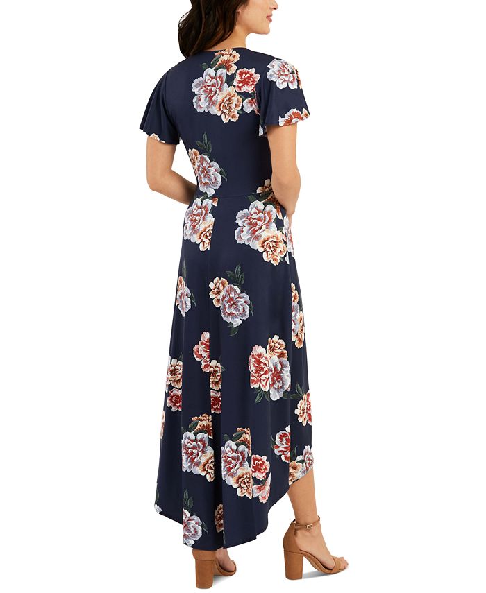 BCX Juniors' High-Low Floral-Print Dress - Macy's