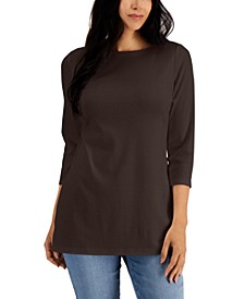 Boat-Neck 3/4-Sleeve Top, Created for Macy's