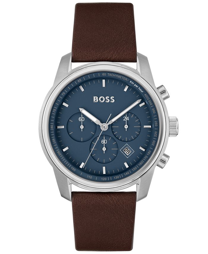 Hugo boss new arrivals genuine leather watch