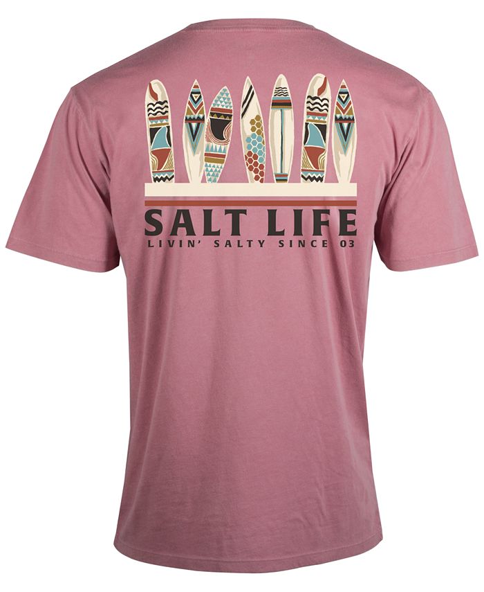 Salt Life Men's Golden Hour Logo Graphic Long Sleeve Pocket T-Shirt Gray