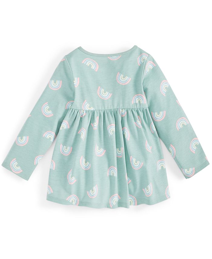 First Impressions Toddler Girls Long Sleeve Rainbow Print Tunic