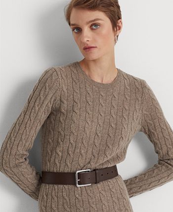 Ralph Lauren Womens Knit Midi Sweaterdress, Portside Coral