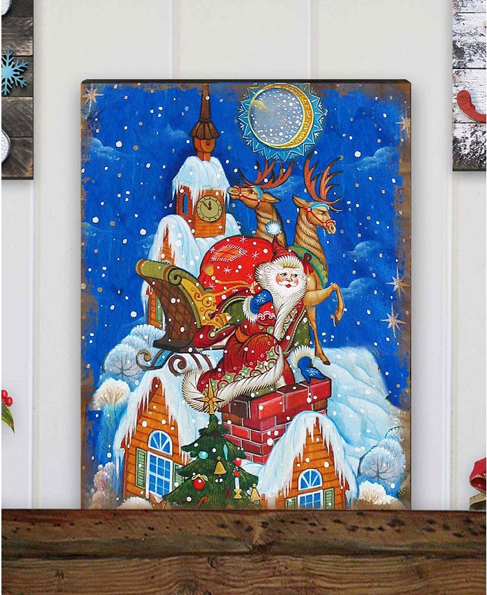 Designocracy Special Delivery Santa Holiday Wall Art Macy's