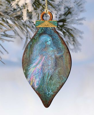 2 Piece Forest Fairy Wood Ornament Set