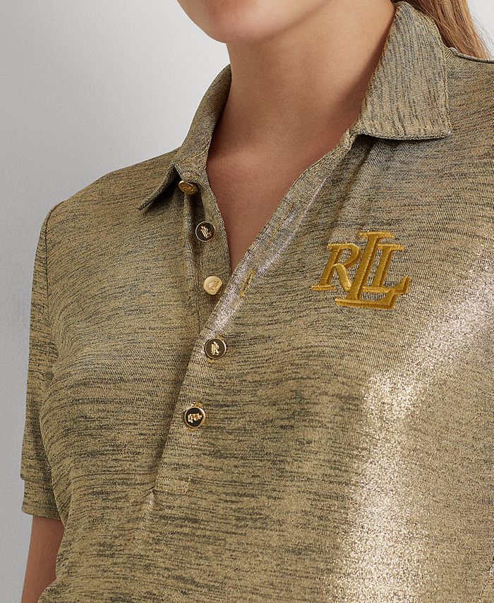 Lauren Ralph Lauren Women's FoilPrint Jersey Polo Shirt & Reviews