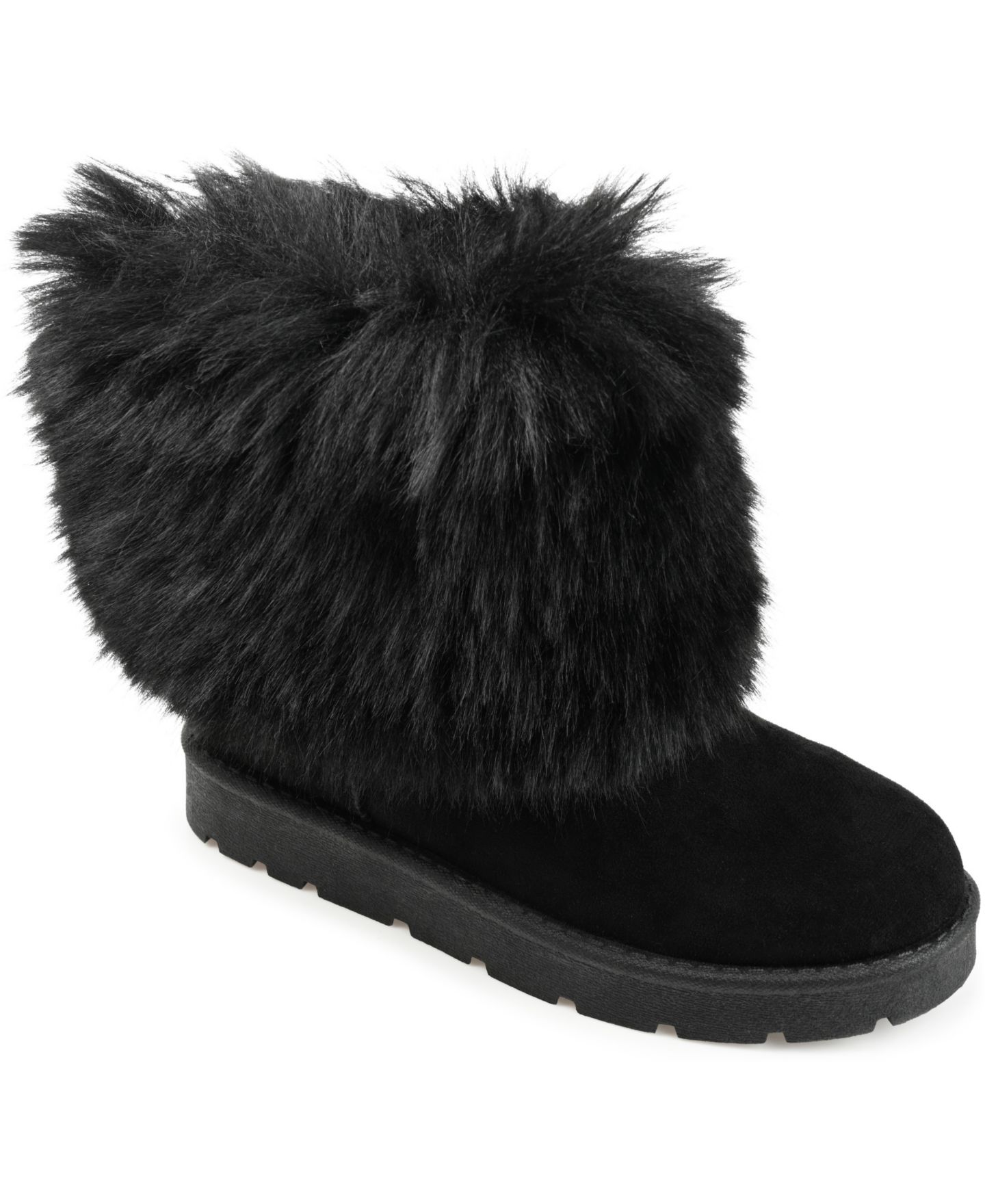 Женские ботинки Journee Collection Shanay Cold Weather Lug Sole, цвет: Чёрный — фото 1