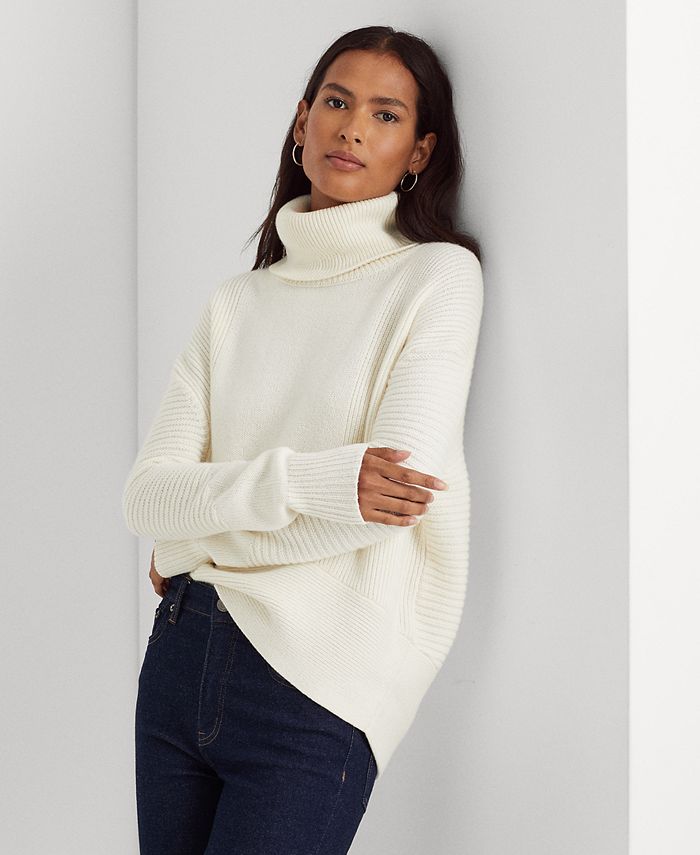 Lauren Ralph Lauren Women's Wool-Blend Turtleneck Sweater & Reviews -  Sweaters - Women - Macy's