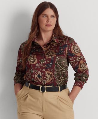 Lauren Ralph Lauren - Plus Size Printed Long Sleeve Top