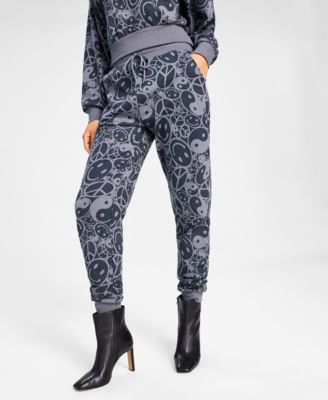 Rebellious One - Juniors' Smiley Yin Yang Sweatpants