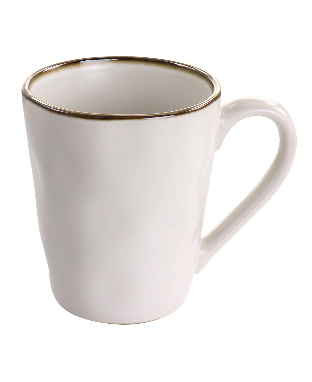 Elama Andres Mixed 16 Pc. Stoneware Dinnerware Set, Service for 4 - Assorted Matte with Gold-Tone Rim