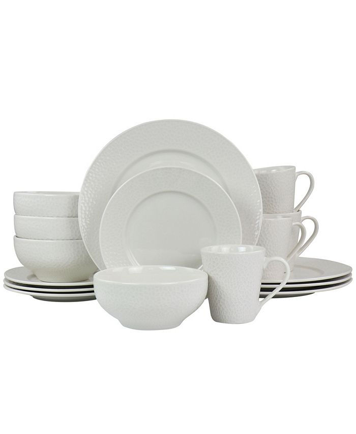 Elama Alexa 16 Piece Porcelain Dinnerware Set, Service for 4 Macy's