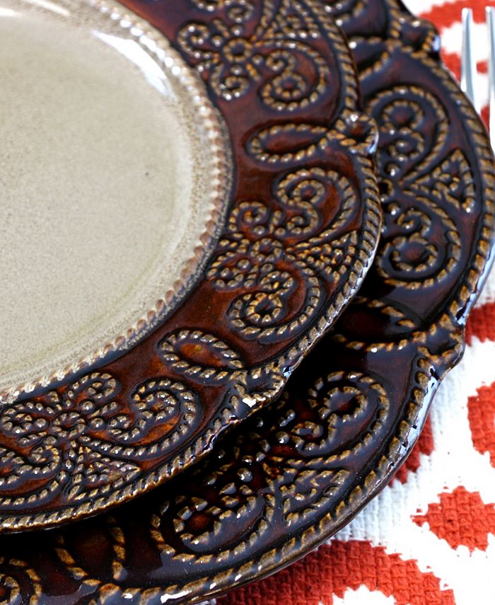 Elama Bonita 16 Piece Stoneware Dinnerware Set, Service for 4 - Macy's