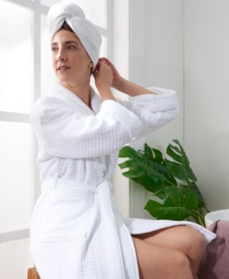 Waffle Twist Cotton Hair Towel, 10&amp;quot; x 26&amp;quot;