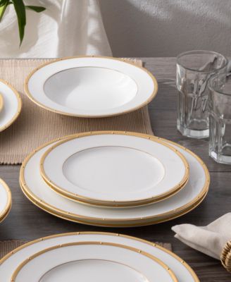 Rochelle Gold 12-Piece Dinnerware Set, Service For 4