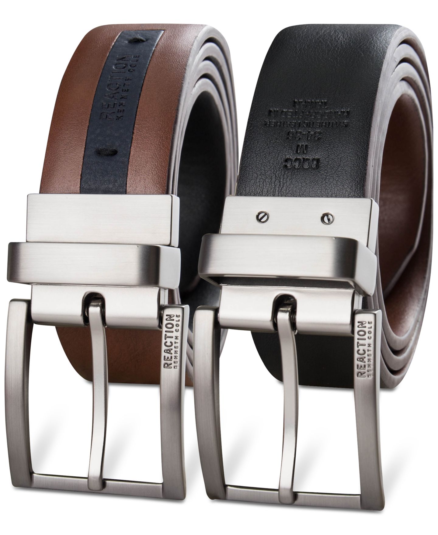 Мужской ремень Kenneth Cole Reaction Stretch Reversible Belt, цвет: Коричневый / Чёрный — фото 3